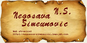 Negosava Simeunović vizit kartica